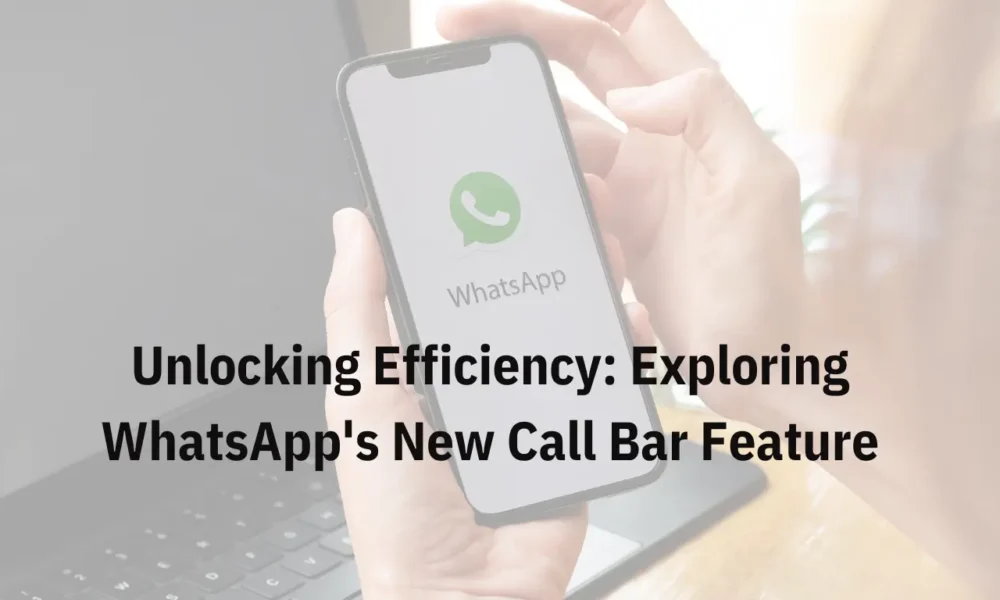 Whatsapp new audio call bar feature released.