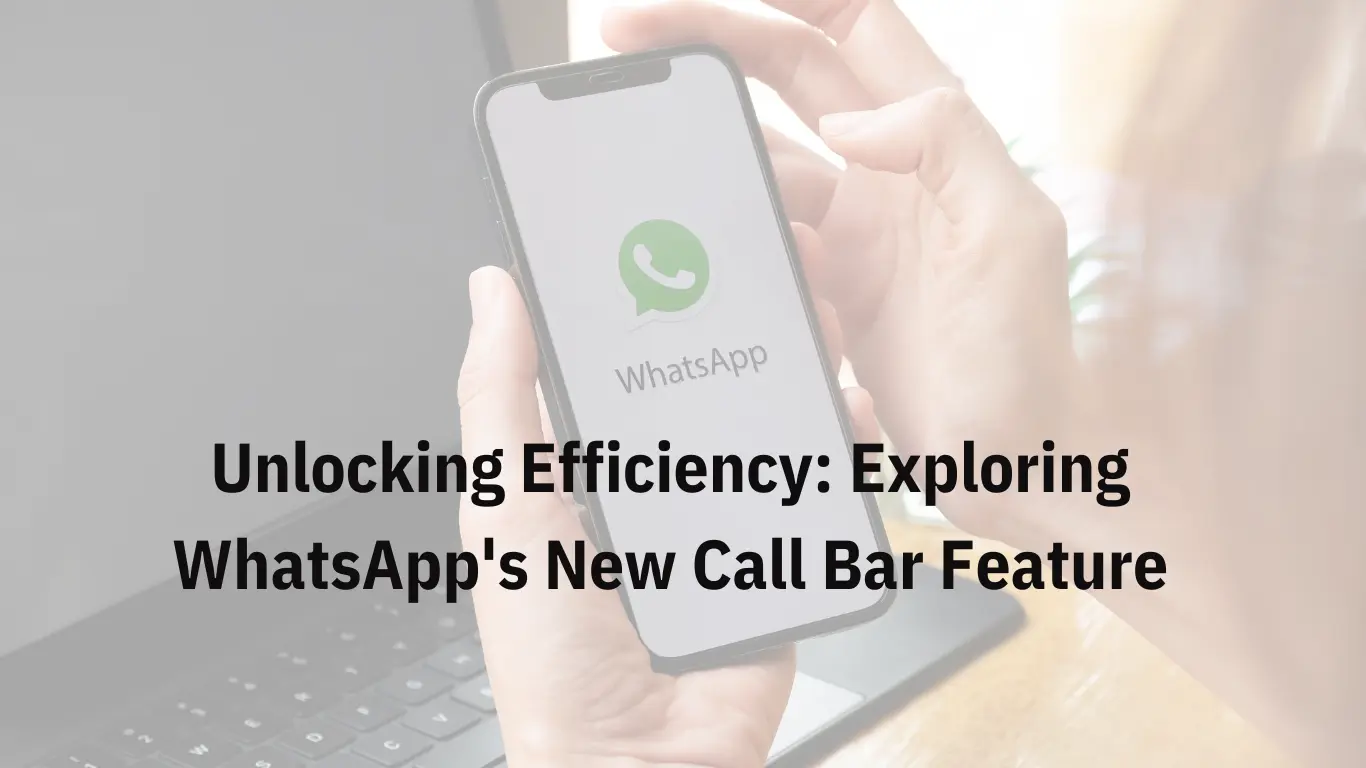Whatsapp new audio call bar feature released.