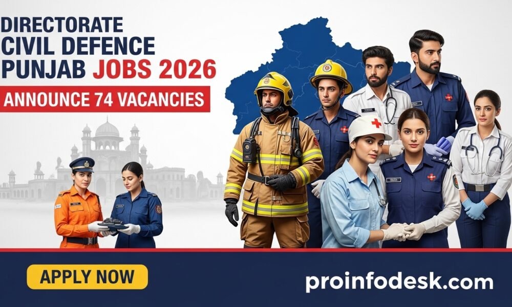 Directorate Civil Defence Punjab Lahore Jobs 2026 Bomb Disposal Commander and Technician Advertisement