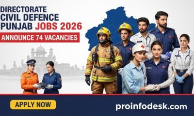 Directorate Civil Defence Punjab Lahore Jobs 2026 Bomb Disposal Commander and Technician Advertisement