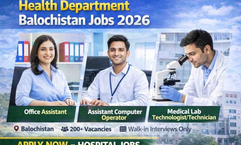 Health Department Balochistan Jobs 2026