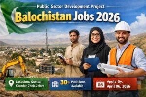 Public Sector Development Project Balochistan Jobs 2026