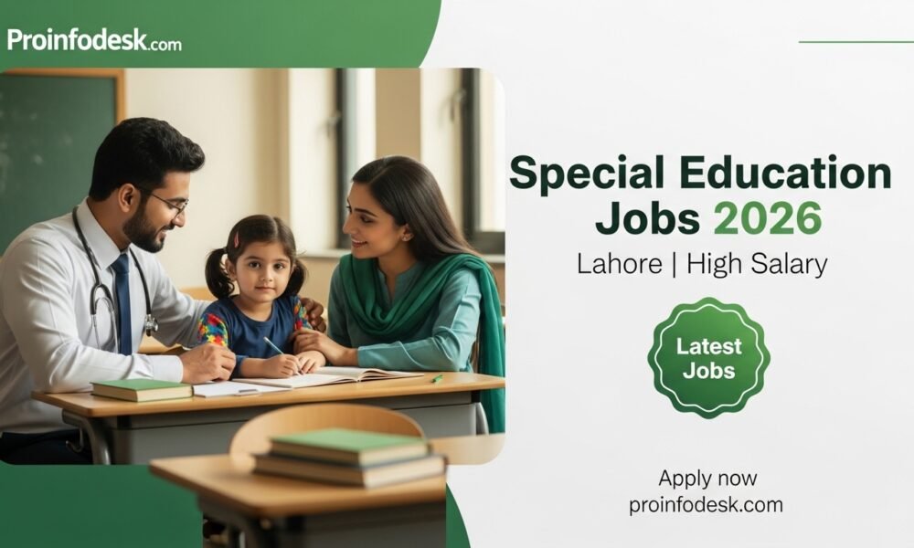 Special Education Department Lahore Jobs 2026 advertisement