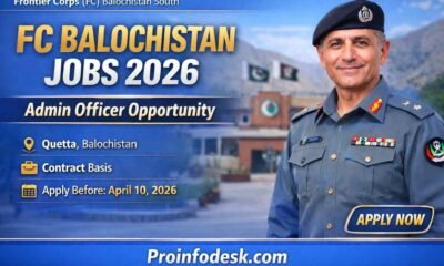 FC Balochistan Admin Officer Job 2026 – Apply Now