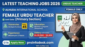 Female Urdu Teacher Jobs in Peshawar 2026