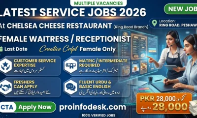 Female Waitress Receptionist Jobs in Peshawar 2026