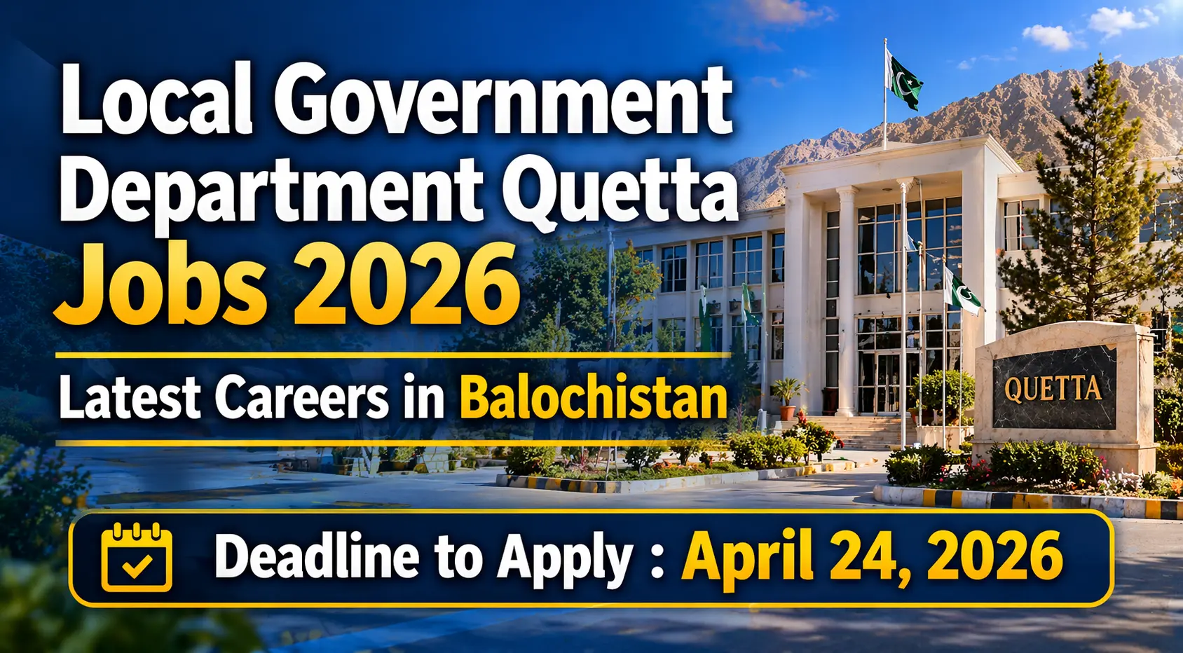 Local Government Department Quetta Jobs 2026