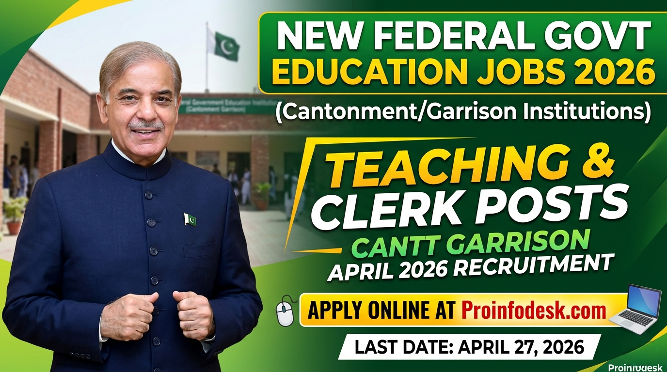 New Federal Government Education Institutions Cantt Garrison jobs