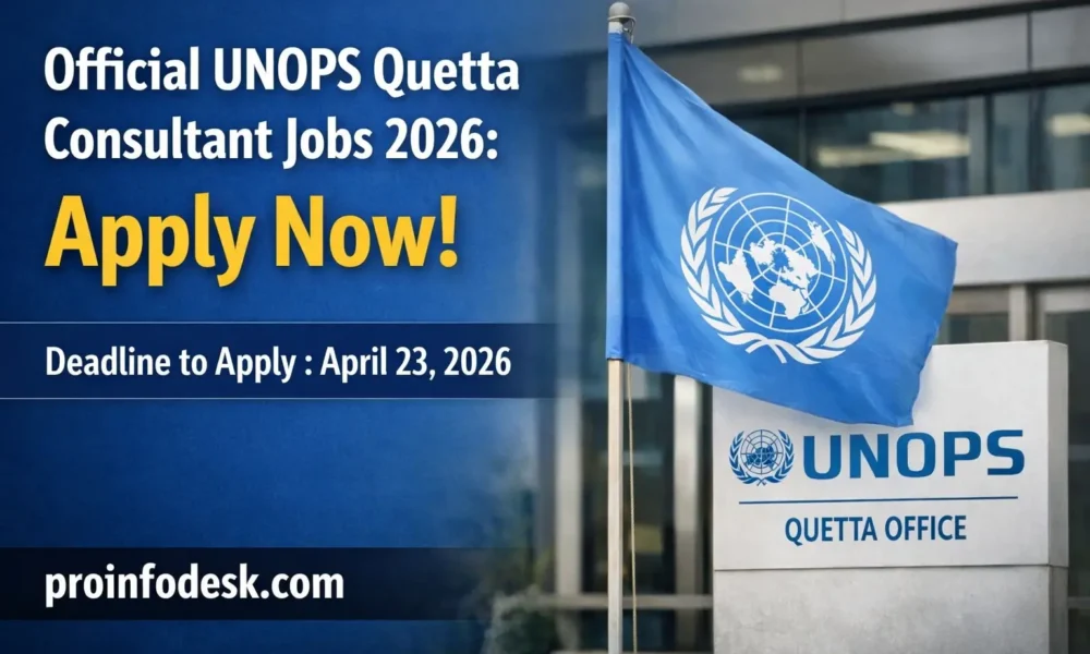 UNOPS Quetta Consultant Jobs 2026