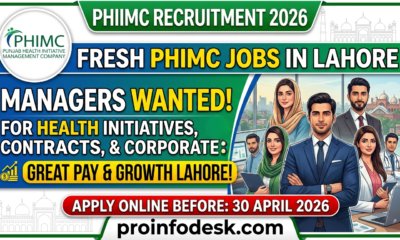 PHIMC Jobs Lahore 2026 - Apply Online Now