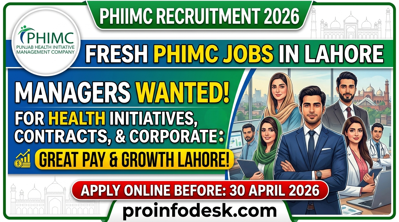 PHIMC Jobs Lahore 2026 - Apply Online Now