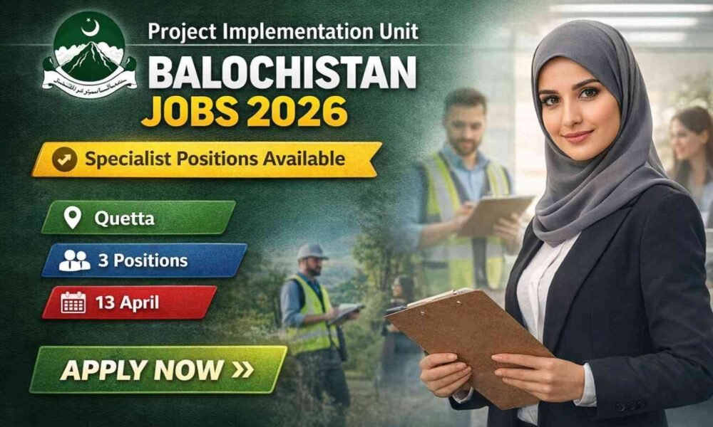 Project Implementation Unit Balochistan Jobs 2026