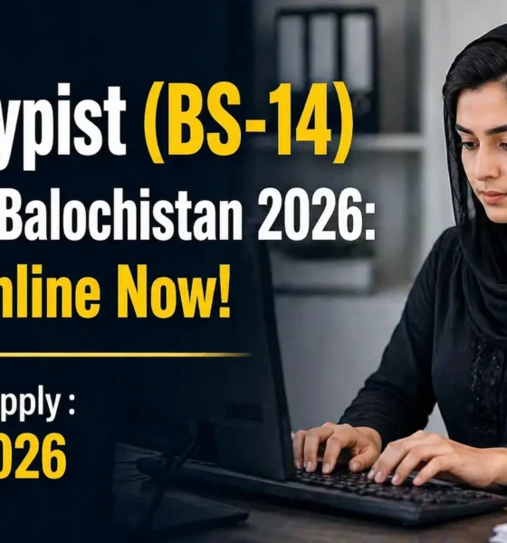 Stenotypist (BS-14 ) FIA Jobs 2026 Balochistan