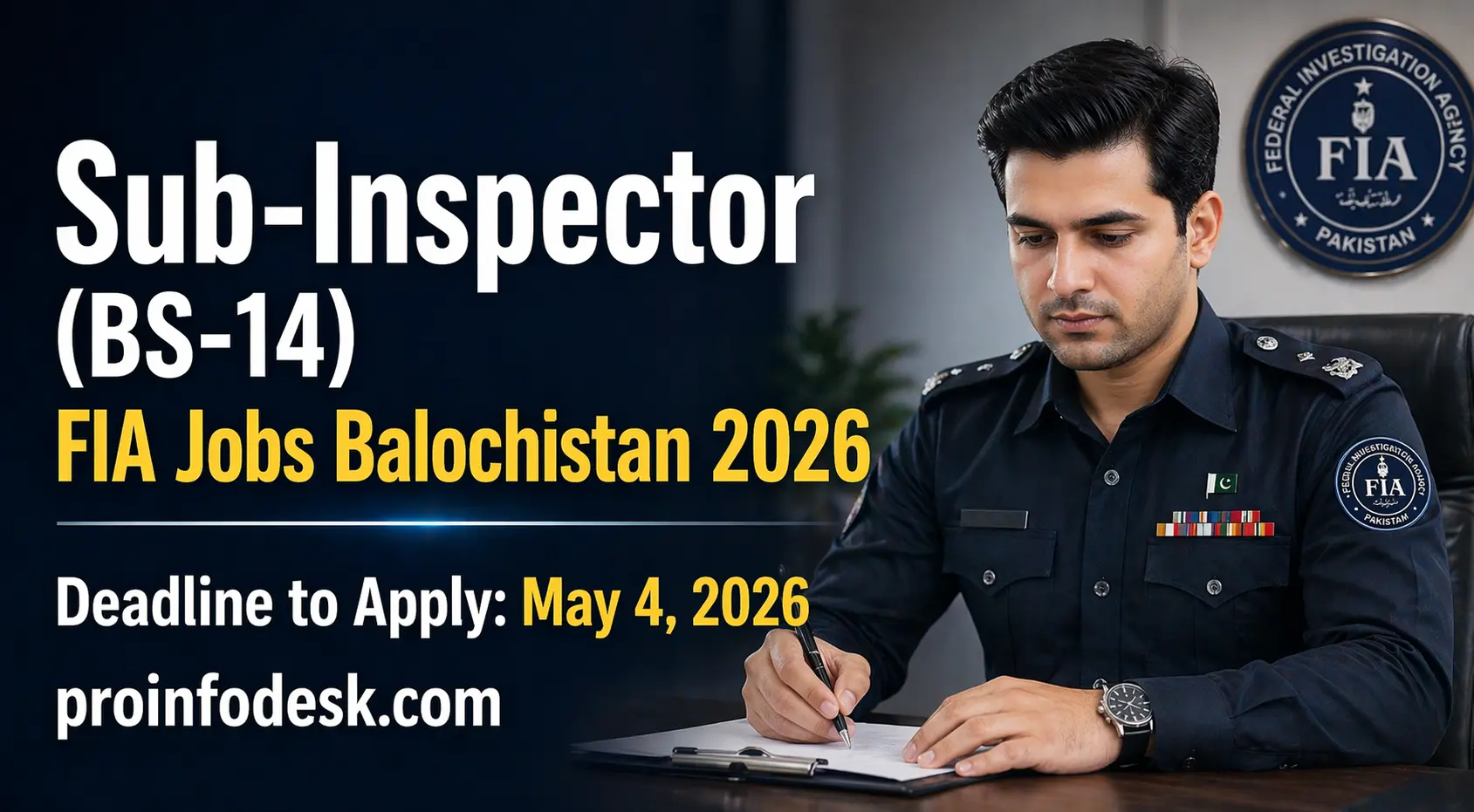 Sub-Inspector BS-14 FIA Jobs 2026 Balochistan