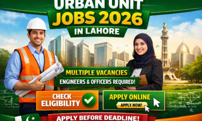 Apply for Urban Unit Jobs 2026 in Lahore