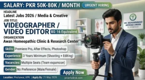 Videographer Jobs in Peshawar 2026
