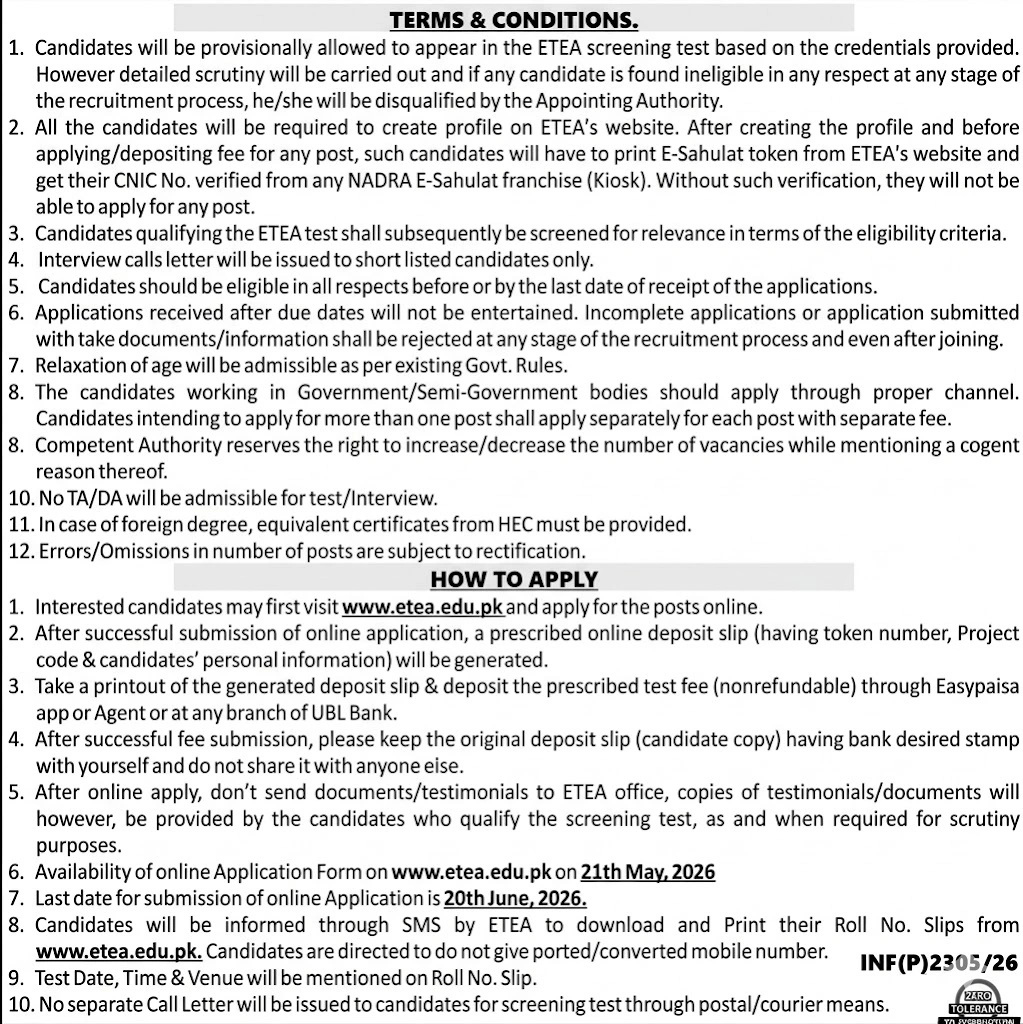 Excise, Taxation & Narcotics Control Department KPK Jobs 2026