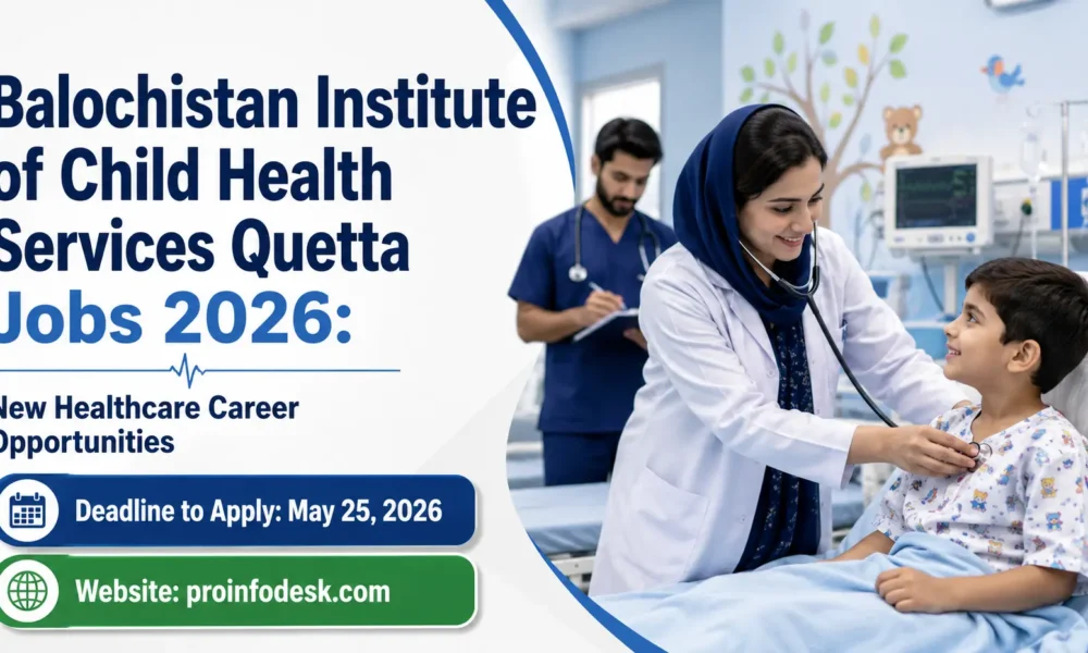 Balochistan Institute of Child Health Services Quetta Jobs 2026