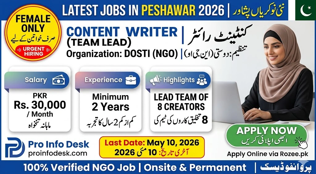 Content Writer Jobs in Peshawar 2026
