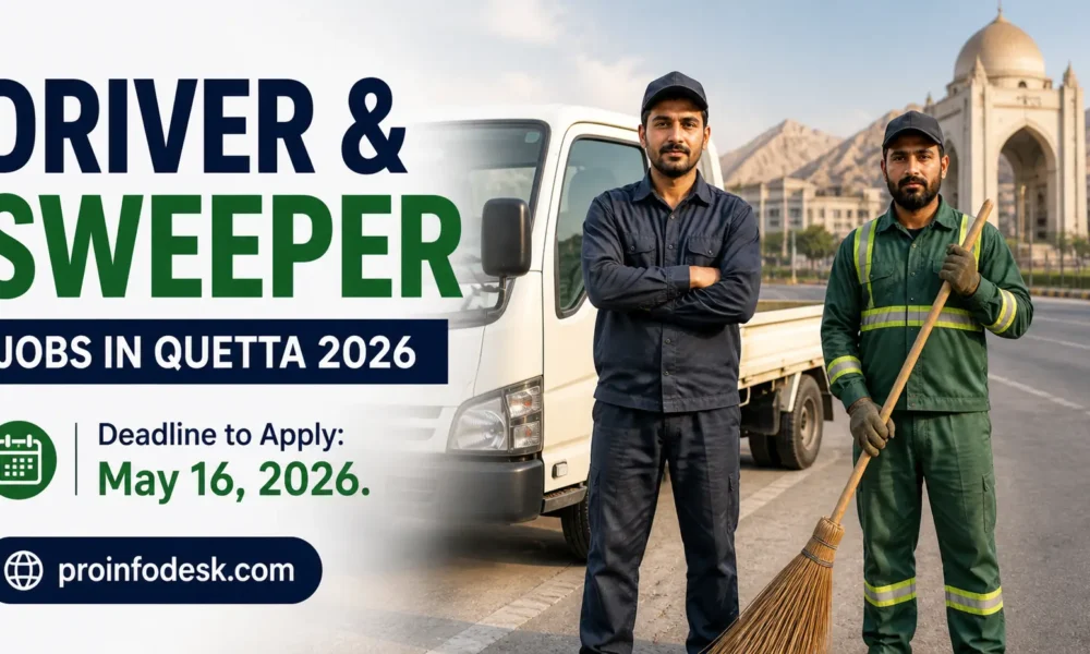 Driver & Sweeper Jobs in Quetta 2026
