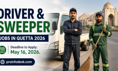 Driver & Sweeper Jobs in Quetta 2026