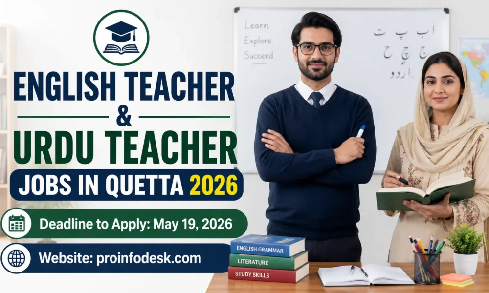 English & Urdu Teacher Jobs in Quetta 2026