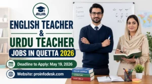English & Urdu Teacher Jobs in Quetta 2026