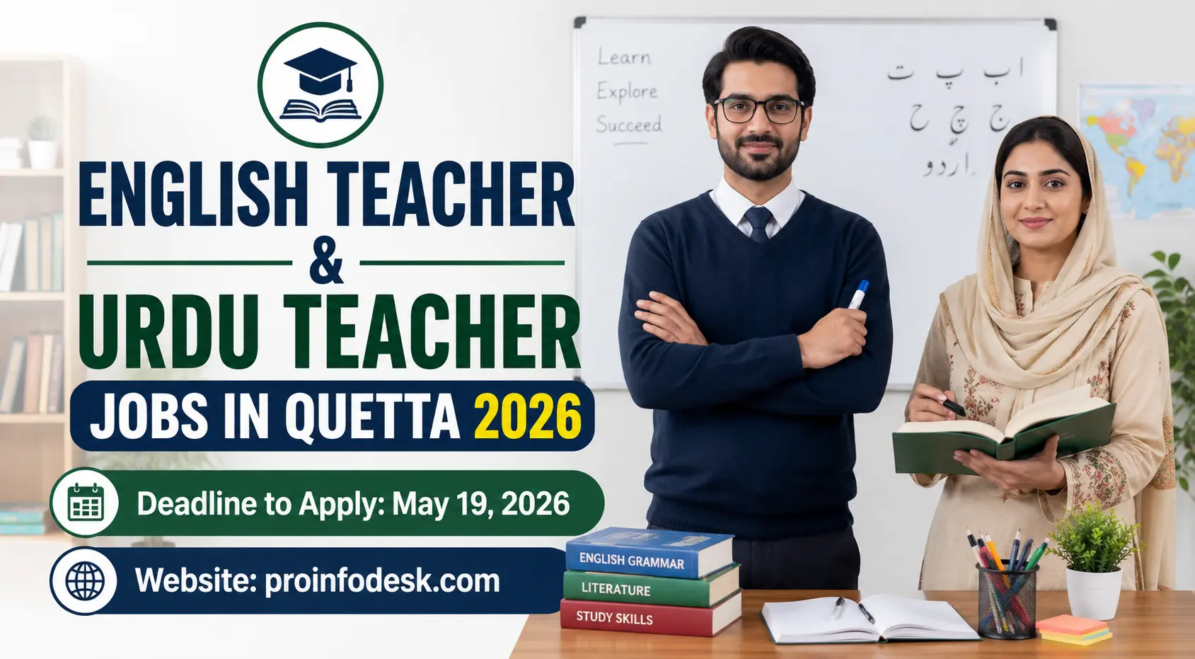 English & Urdu Teacher Jobs in Quetta 2026