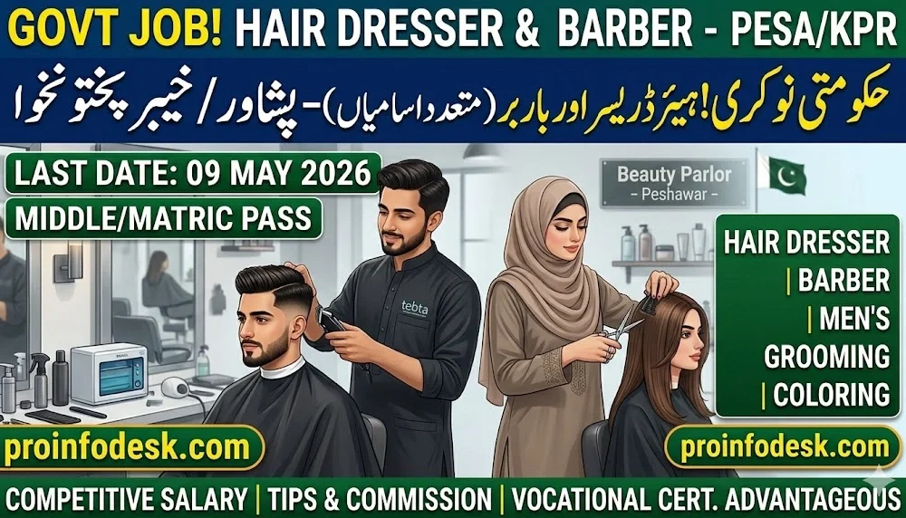 Hair Dresser & Barber Jobs in Peshawar 2026