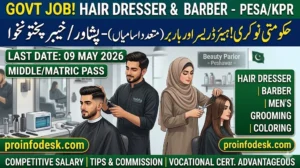 Hair Dresser & Barber Jobs in Peshawar 2026