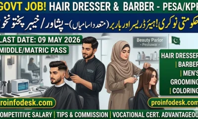 Hair Dresser & Barber Jobs in Peshawar 2026