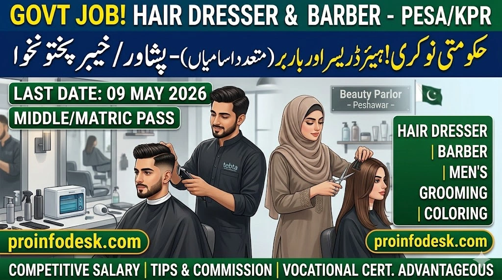Hair Dresser & Barber Jobs in Peshawar 2026