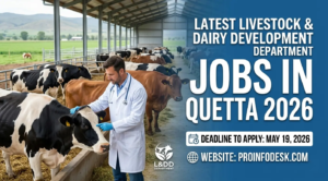 Livestock & Dairy Development Department Quetta Jobs 2026