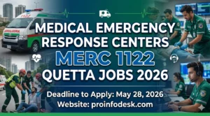 Medical Emergency Response Centers MERC 1122 Quetta Jobs 2026