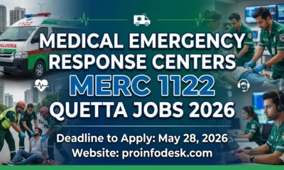 Medical Emergency Response Centers MERC 1122 Quetta Jobs 2026