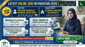 Online Female Quran Teacher Jobs in Pakistan 2026