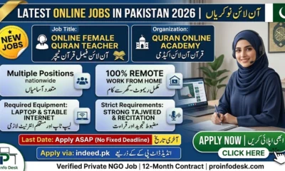 Online Female Quran Teacher Jobs in Pakistan 2026