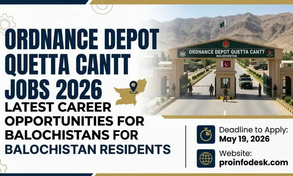 Ordnance Depot Quetta Cantt Jobs 2026