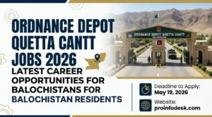 Ordnance Depot Quetta Cantt Jobs 2026