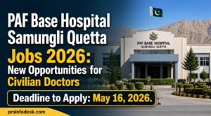 PAF Base Hospital Samungli Quetta Jobs 2026