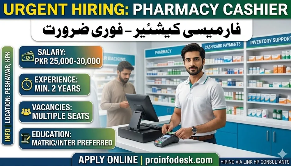 Pharmacy Cashier Jobs in Peshawar 2026