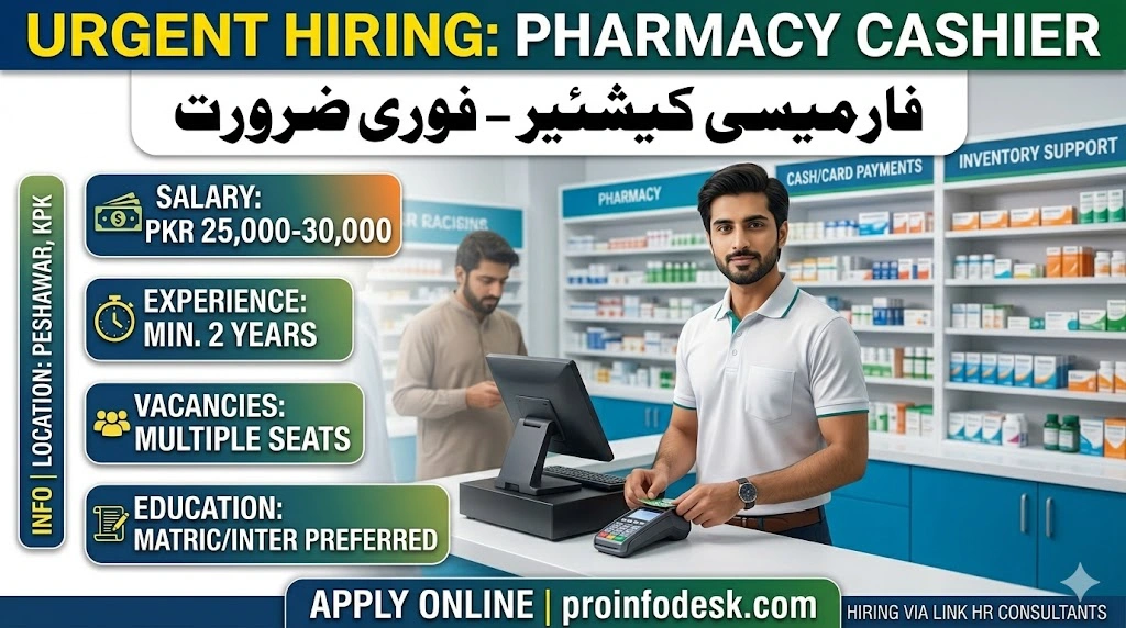 Pharmacy Cashier Jobs in Peshawar 2026