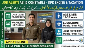 Excise, Taxation & Narcotics Control Department KPK Jobs 2026