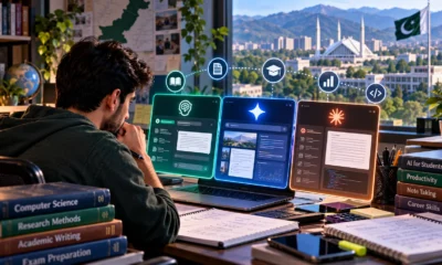 Pakistani Student Comparing AI Study Tools