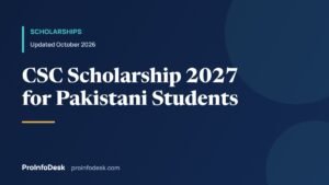 Chinese Government Scholarship (CSC) 2027 for Pakistani Students