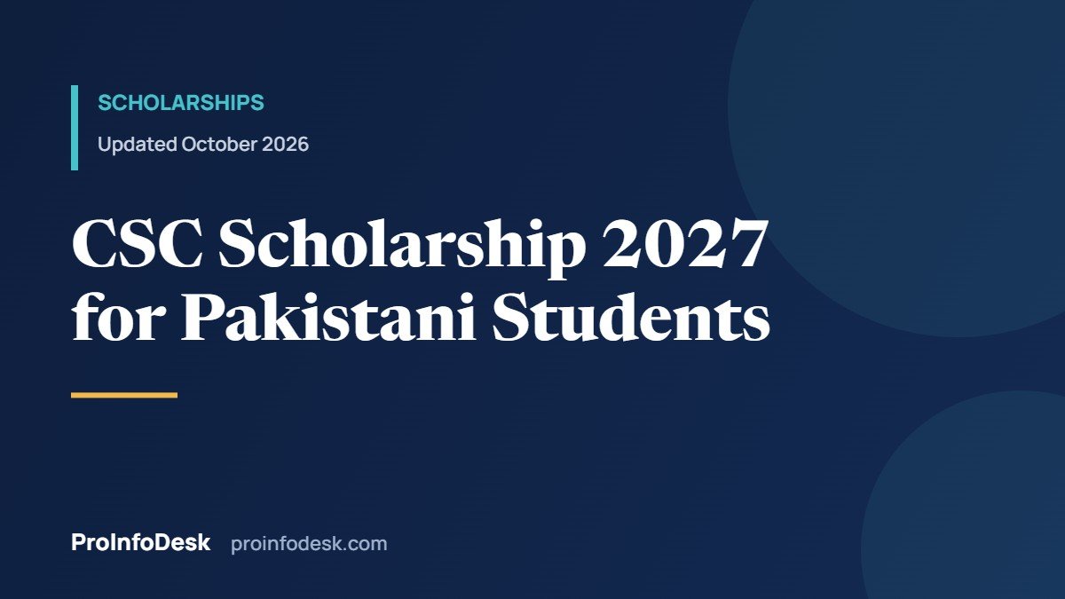 Chinese Government Scholarship (CSC) 2027 for Pakistani Students