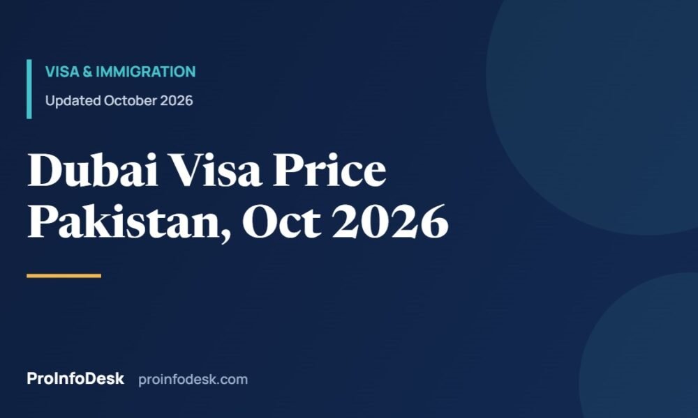 Dubai Visa Price in Pakistan (October 2026): 30 and 60-Day Fees