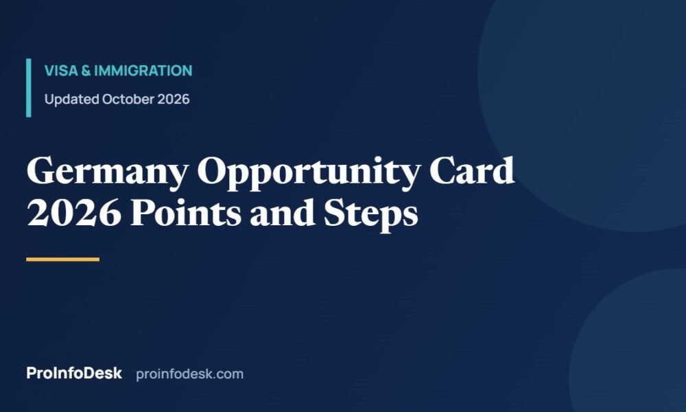 Germany Opportunity Card 2026: Points, Blocked Account, How to Apply