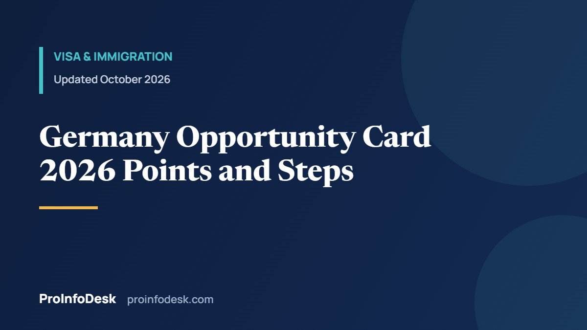Germany Opportunity Card 2026: Points, Blocked Account, How to Apply