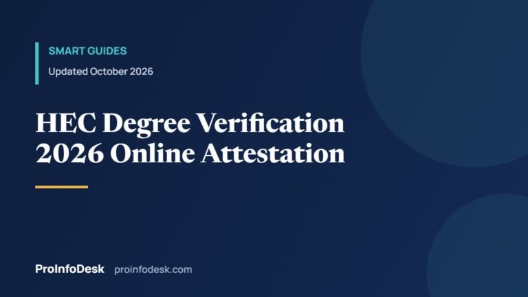 HEC Degree Verification 2026: Online Attestation, Fee and Steps